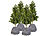 Royal Gardineer 4er-Set Thermo-Topfschutz für Pflanzen, 40x40 cm, Drainage, anthrazit Royal Gardineer Thermo-Topfschutze für Kübelpflanzen