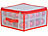 infactory 3 Aufbewahrungsboxen für 123 Christbaumkugeln bis 10 cm, Tragegriffe infactory Aufbewahrungsboxen für Christbaumkugeln