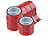 AGT 8er-Set Industrie Acryl Doppelklebebänder, 5cm x 3m, 55 kg pro Meter AGT Hochleistungs-Acryl-Klebebänder, wasserfest, schwarz