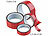 4er-Set Industrie Acryl Doppel-Klebebänder, 2,5 & 5cm x 3m, 110 g/cm² Hochleistungs-Acryl-Klebebänder, wasserfest, schwarz
