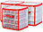 infactory 3er Set Aufbewahrungsbox für 64 Christbaumkugeln bis 6 cm, Tragegriffe infactory Aufbewahrungsboxen für Christbaumkugeln