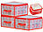 infactory 3er Set Aufbewahrungsbox für 32 Christbaumkugeln bis 6 cm, Tragegriffe infactory Aufbewahrungsboxen für Christbaumkugeln