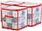 infactory 3er Set Aufbewahrungsbox für 27 Christbaumkugeln bis 10 cm, Tragegriff infactory Aufbewahrungsboxen für Christbaumkugeln