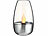 Lunartec 3er-Set Solar-LED-Windlichter "Luna" mit nachgebildeter Kerzenflamme Lunartec Solar-LED-Windlichter mit nachgebildeter Flamme