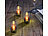 Lunartec 12er-Set Solar-LED-Windlichter "Luna" mit nachgebildeter Kerzenflamme Lunartec Solar-LED-Windlichter mit nachgebildeter Flamme