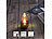 Lunartec 3er-Set Solar-LED-Windlichter "Luna" mit nachgebildeter Kerzenflamme Lunartec Solar-LED-Windlichter mit nachgebildeter Flamme