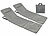 infactory 2er-Set Faltbare Strandliege, verstellbare Rückenlehne, 145x47x40 cm infactory Faltbare Strandliegen