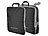 PEARL 4er-Set Kompressions-Packtaschen für Handgepäck, je Größe S, M, L & XL PEARL Flache Kompressions-Packtasche, optimiert für Handgepäck & Rucksäcke