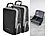 PEARL 2er-Set Kompressions-Packtaschen für Handgepäck, Größe L, 37x27x7 cm PEARL Flache Kompressions-Packtasche, optimiert für Handgepäck & Rucksäcke