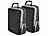 PEARL 2er-Set Kompressions-Packtaschen für Handgepäck, Größe L, 37x27x7 cm PEARL Flache Kompressions-Packtasche, optimiert für Handgepäck & Rucksäcke