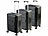 Xcase 3er-Set faltbare Hartschalen-Koffer, 20"/51 cm, 24"/61 cm, 26"/66 cm Xcase Faltbare Polypropylen-Koffer, TSA-Schloss, platzsparend verstaubar