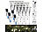 Lunartec 4x 4er-Set Solar-Glühwürmchen-Gartenlichter, 128 LEDs, 8 Modi, 65 cm Lunartec Solar-Glühwürmchen-Gartenlichter mit Fernbedienung, Timer und Akku, warmweiß