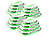 Rosenstein & Söhne 16er-Set zusammenklappbare Silikon-Aufbewahrungsbehälter mit Deckeln Rosenstein & Söhne Zusammenklappbare Silikon-Aufbewahrungsbehälter mit Deckeln