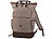 Xcase Großer Rolltop-Canvas-Rucksack mit Laptopfach, Reißverschluss, 42 l Xcase Rolltop-Canvas-Rucksäcke mit gepolstertem Laptop-Fach