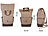 Xcase Großer Rolltop-Canvas-Rucksack mit Laptopfach, Reißverschluss, 42 l Xcase Rolltop-Canvas-Rucksäcke mit gepolstertem Laptop-Fach