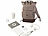 Xcase Großer Rolltop-Canvas-Rucksack mit Laptopfach, Reißverschluss, 42 l Xcase Rolltop-Canvas-Rucksäcke mit gepolstertem Laptop-Fach