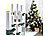 Lunartec 40er-Set LED-Weihnachtsbaumkerzen mit Dochten und Flammen-Effe, silber Lunartec Kabellose LED-Weihnachtsbaumkerzen mit Docht und Timer