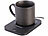 PEARL 2in1-USB-Tassenwärmer mit Qi-kompatibler Ladestation, 15W, bis 55 °C PEARL 2in1-USB-Tassenwärmer mit Qi-kompatibler Ladestation