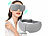 newgen medicals Faltbares Augenmassagegerät, Kompression, 4 Modi, Wärme, Musik, BT newgen medicals Augenmassagegeräte mit Wärmefunktion, Bluetooth