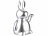 infactory 4er-Set Winke-Hasen, 20 cm, Batteriebetrieb, Ein/Aus-Schalter, silbern infactory Batteriebetriebene Winke-Hasen