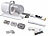 Sweetypet 8in1-Haustier-Schermaschine, Fellsauger, Föhn-Funktion und Bürsten Sweetypet Haustier-Schermaschinen mit Sauger, Föhn-Funktion und Bürsten