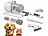 Sweetypet 8in1-Haustier-Schermaschine, Fellsauger, Föhn-Funktion und Bürsten Sweetypet Haustier-Schermaschinen mit Sauger, Föhn-Funktion und Bürsten