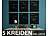 infactory Selbstklebende Tafelfolie mit 5 bunten Kreiden, abwischbar,60 x 200 cm infactory Selbstklebende Tafelfolien