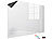 infactory 2er-Set Whiteboard-Folien, selbstklebend, 4 Marker, 90 x 60 cm infactory Magnetische Whiteboard-Folien 