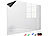 infactory Magnetische Whiteboard-Folie, selbstklebend, 4 Marker, 60 x 45 cm infactory Magnetische Whiteboard-Folien