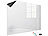 infactory Magnetische Whiteboard-Folie, selbstklebend, 4 Marker, 100 x 60 cm infactory Magnetische Whiteboard-Folien