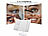 Sichler Beauty 2er-Set Falt-Schminkspiegel, LED-Beleuchtung, 3x/2x/1x-Vergrößerung Sichler Beauty