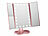 Sichler Beauty 2er-Set Falt-Schminkspiegel mit Beleuchtung, 3x/2x/1x-Vergrößerung Sichler Beauty Falt-Schminkspiegel mit LED-Beleuchtung