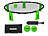 PEARL sports Outdoor-Roundnet-Spielset mit Spielnetz und 3 Bällen, Ø 92 cm PEARL sports Outdoor-Roundnet-Spielsets