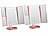 Sichler Beauty 2er-Set Falt-Schminkspiegel mit Beleuchtung, 3x/2x/1x-Vergrößerung Sichler Beauty Falt-Schminkspiegel mit LED-Beleuchtung