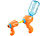 PEARL 2er-Set Wasserpistolen mit PET-Flaschen-Anschluss und 2 PET-Flaschen PEARL