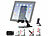 PEARL 4er-Set Faltbare Teleskop Aluminium Smartphone & Tablet-Ständer PEARL Universal-Smartphone & Tablet-Ständer