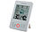 Hydrometer: PEARL Digital-Hygro-/Thermometer mit Schimmel-Alarm & Komfort-Anzeige, weiß