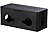 Kabelbox: Callstel Kabel- & Steckdosen-Box mit Kabelschlitzen, Deckel, Belüftung, schwarz