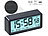 Batterie Wecker: infactory Digitaler Funk-Reisewecker mit 3 Weckzeiten und beleuchtetem Display