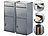 AGT 2er-Set Stand-Paketbriefkasten mit Rückholsperre, Stahlblech AGT Stand-Paketbriefkästen