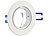 Luminea 3er-Set Alu-Einbaustrahler-Rahmen, weiß, inkl. ZigBee-LED-Spots Luminea Lampen-Einbaufassungen