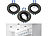 Luminea 3er-Set Alu-Einbaustrahler-Rahmen, schwarz, inkl. ZigBee-LED-Spots Luminea Lampen-Einbaufassungen