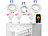 Luminea 3er-Set Alu-Einbaustrahler-Rahmen, weiß, inkl. WLAN-LED-Spots Luminea 