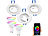 Luminea 3er-Set Alu-Einbaustrahler-Rahmen, weiß, inkl. WLAN-LED-Spots Luminea 