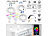 Luminea 3er-Set Alu-Einbaustrahler-Rahmen, weiß, inkl. WLAN-LED-Spots Luminea Lampen-Einbaufassungen