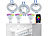 Luminea 3er-Set Alu-Einbaustrahler-Rahmen mit ZigBee-LED-Spots, 345 lm, 4,8 W Luminea GU10-Lampen mit RGBW-LEDs, für ZigBee-kompatible Steuersysteme