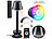 Lunartec Smarte Outdoor-Tischlampe, RGB-CCT-LEDs, App, inkl. Fernbedienung Lunartec Outdoor-Tischlampen mit RGB-CCT-LEDs, App