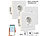 Luminea Home Control 3er-Set WLAN-Unterputz-Steckdosen mit Verbrauch-Messung, App, 3.680 W Luminea Home Control WLAN-Unterputz-Steckdosen mit Strom-Messfunktion