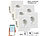 Luminea Home Control 5er-Set WLAN-Unterputz-Steckdosen mit Verbrauch-Messung, App, 3.680 W Luminea Home Control