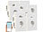 Luminea Home Control 10er-Set WLAN-Unterputz-Steckdosen mit Verbrauch-Messung, App, 3.680 W Luminea Home Control 